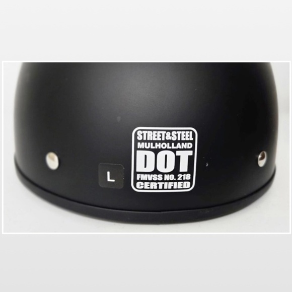 Street & Steel Motorcycle Half Helmet Bucket Adult Unisex Large Black Matt Hat - Picture 8 of 16